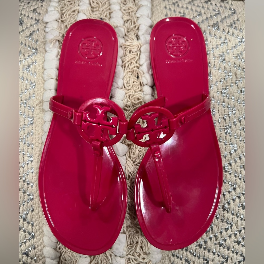 ✨Pink Tory Burch jelly sandals